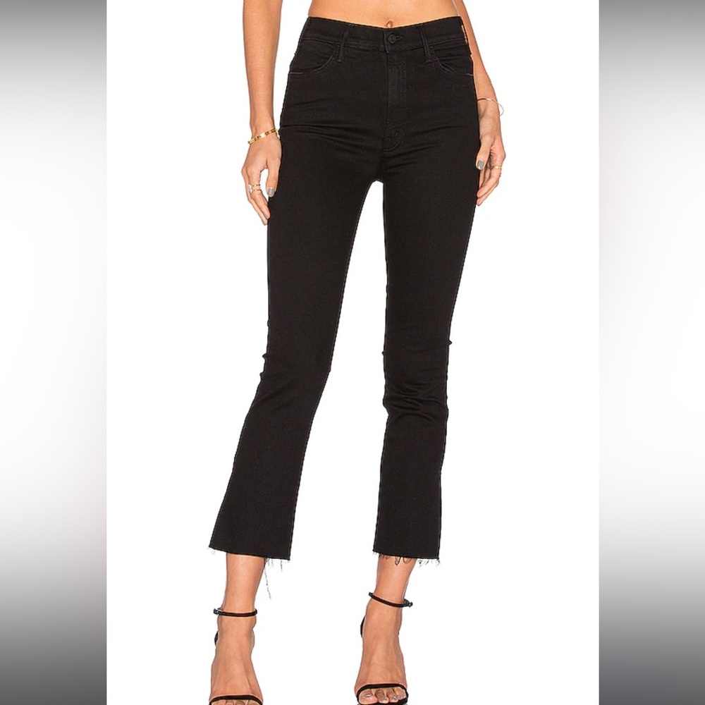 Mother denim size 26 hustler ankle Fray black jeans!